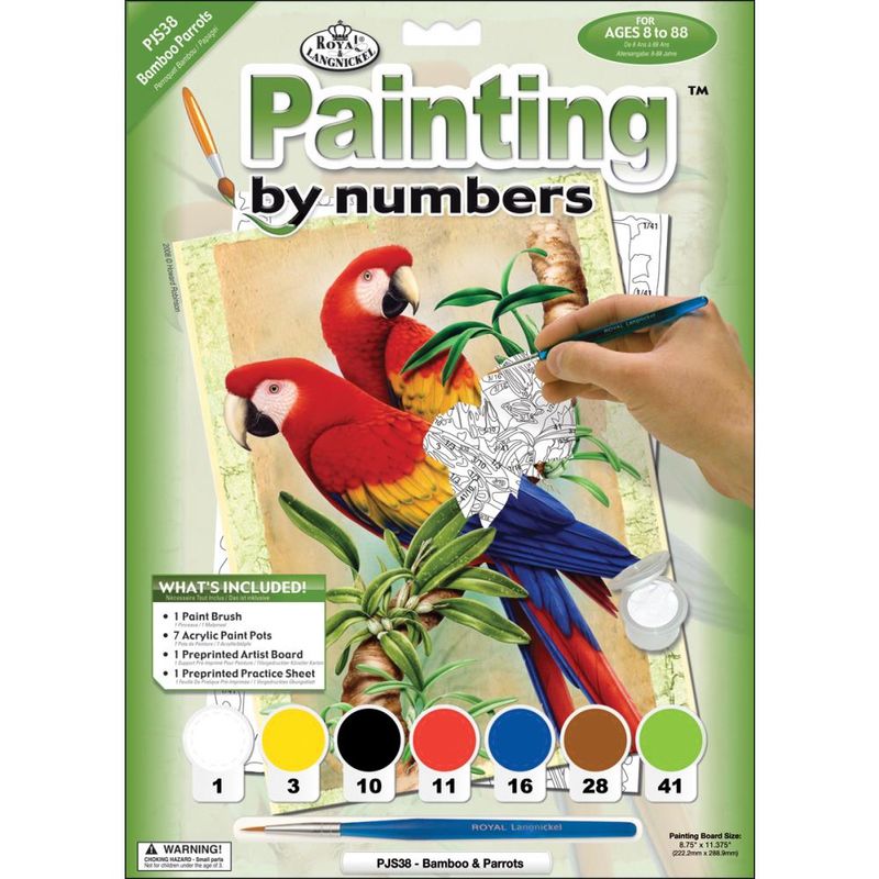 Royal &amp; Langnickel - Paint by Numbers Kit - Bamboo and Parrots