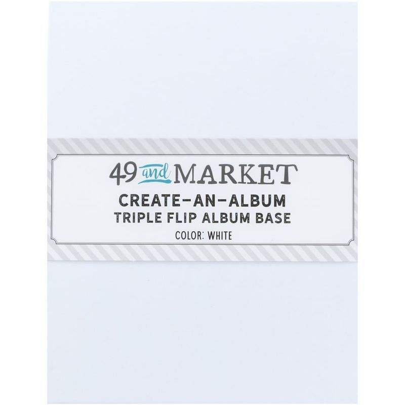 49 and Market - Create an Album - Triple Flip Album Base - White