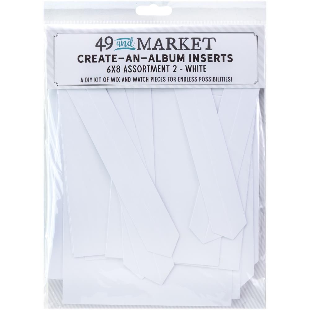 49 and Market - Create an Album - Inserts - 6&quot;x8&quot; Assortment - 2 - White