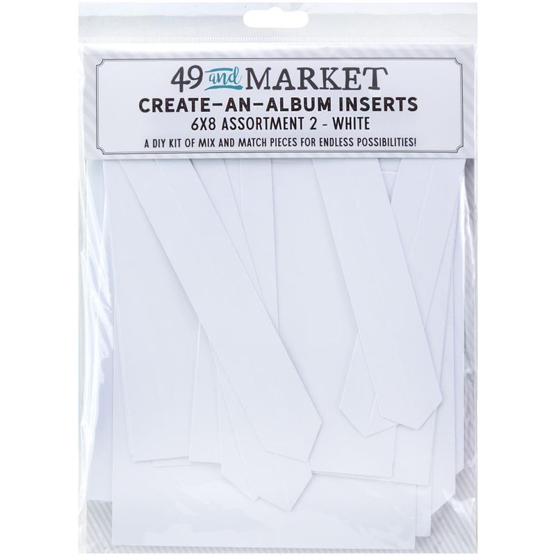 49 and Market - Create an Album - Inserts - 6"x8" Assortment - 2 - White