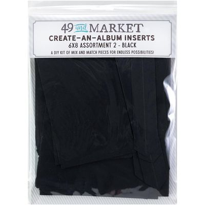 49 and Market - Create an Album - Inserts - 6&quot;x8&quot; Assortment - 2 - Black
