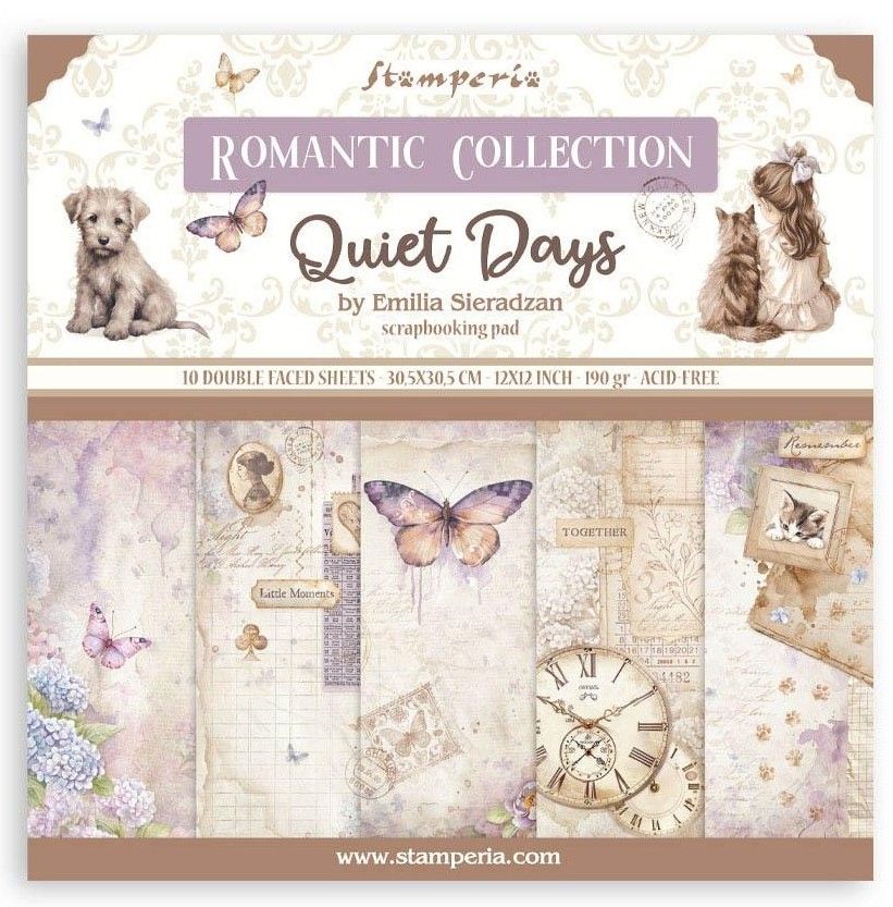 Stamperia - Quiet Days - 12&quot;x12&quot; Double-sided Paper Pad