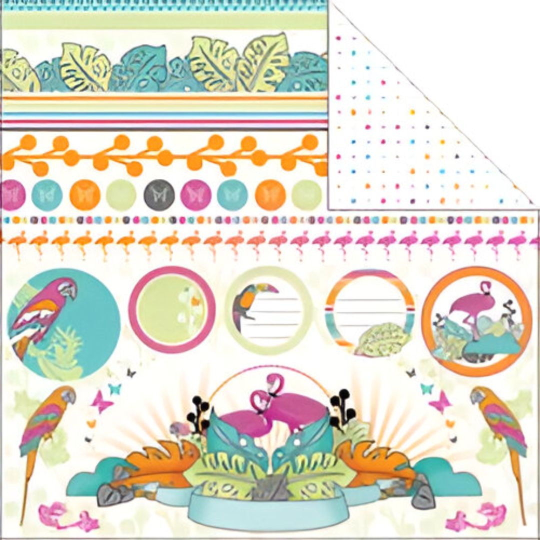 Kaisercraft - Pina Colada- 12"x12" Double-sided Paper - Palm Beach