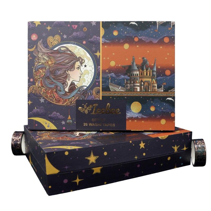 Ieebee Tapes - Washi tape Packs - Golden Magic - 29 Rolls
