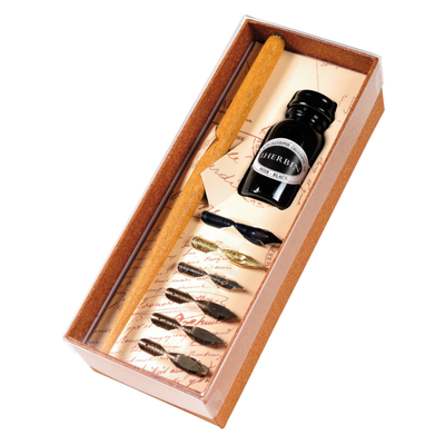 Brause - Calligraphy - Nib Holder and Ink - 6 Nib Gift Set