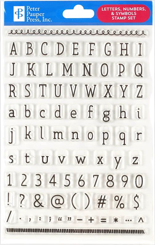 Peter Pauper Press - Clear Stamp Set - Letters, Numbers and Symbols