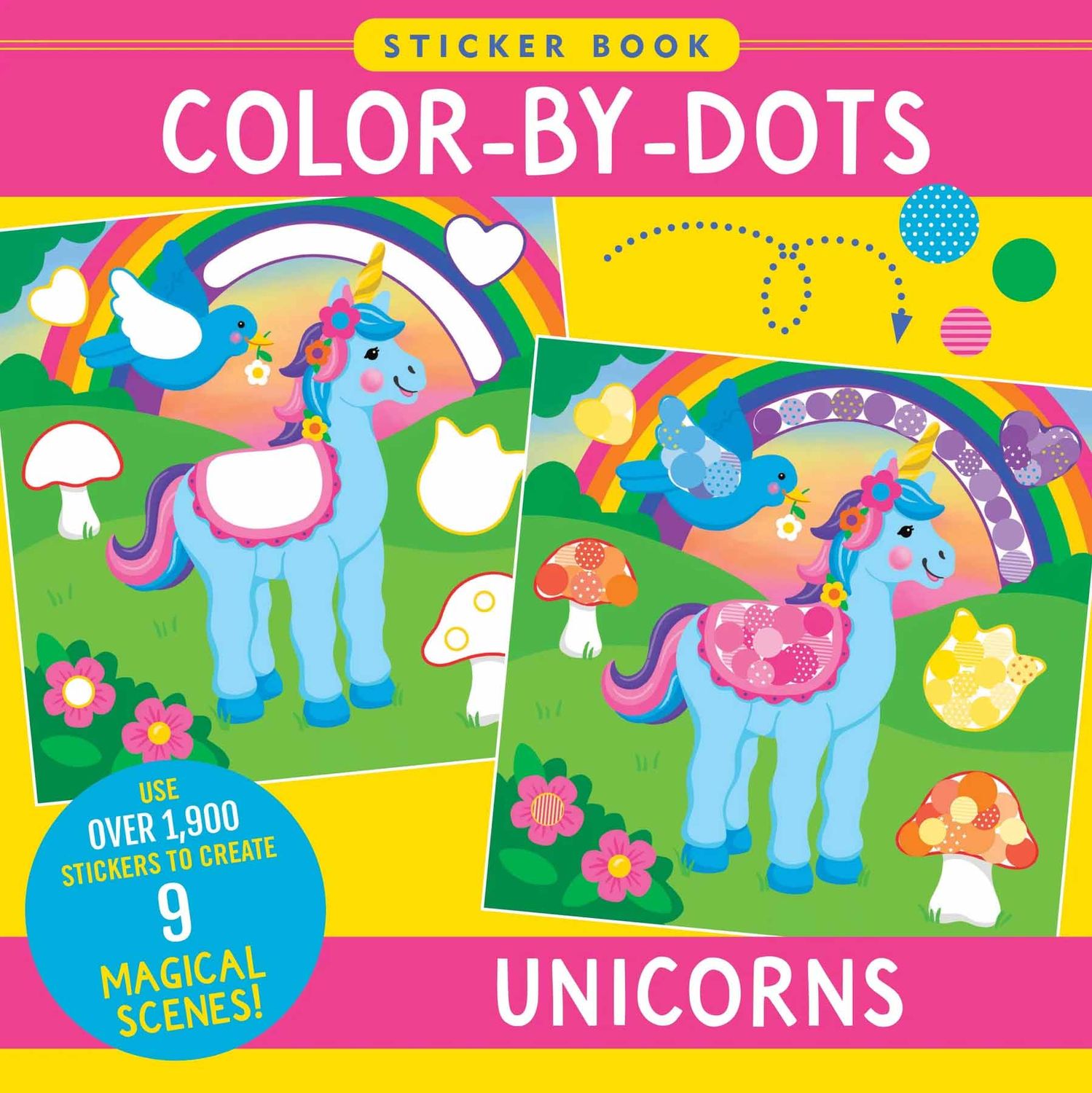 Peter Pauper Press - Sticker Book - Colour By Dots - Unicorns