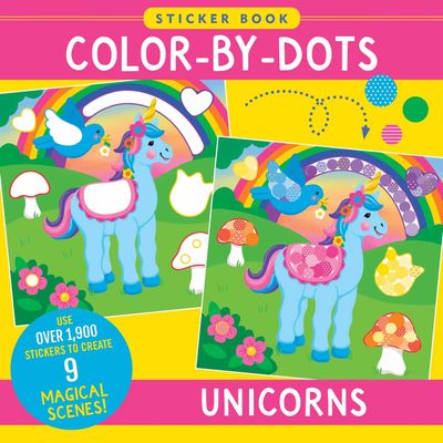 Peter Pauper Press - Sticker Book - Colour By Dots - Unicorns