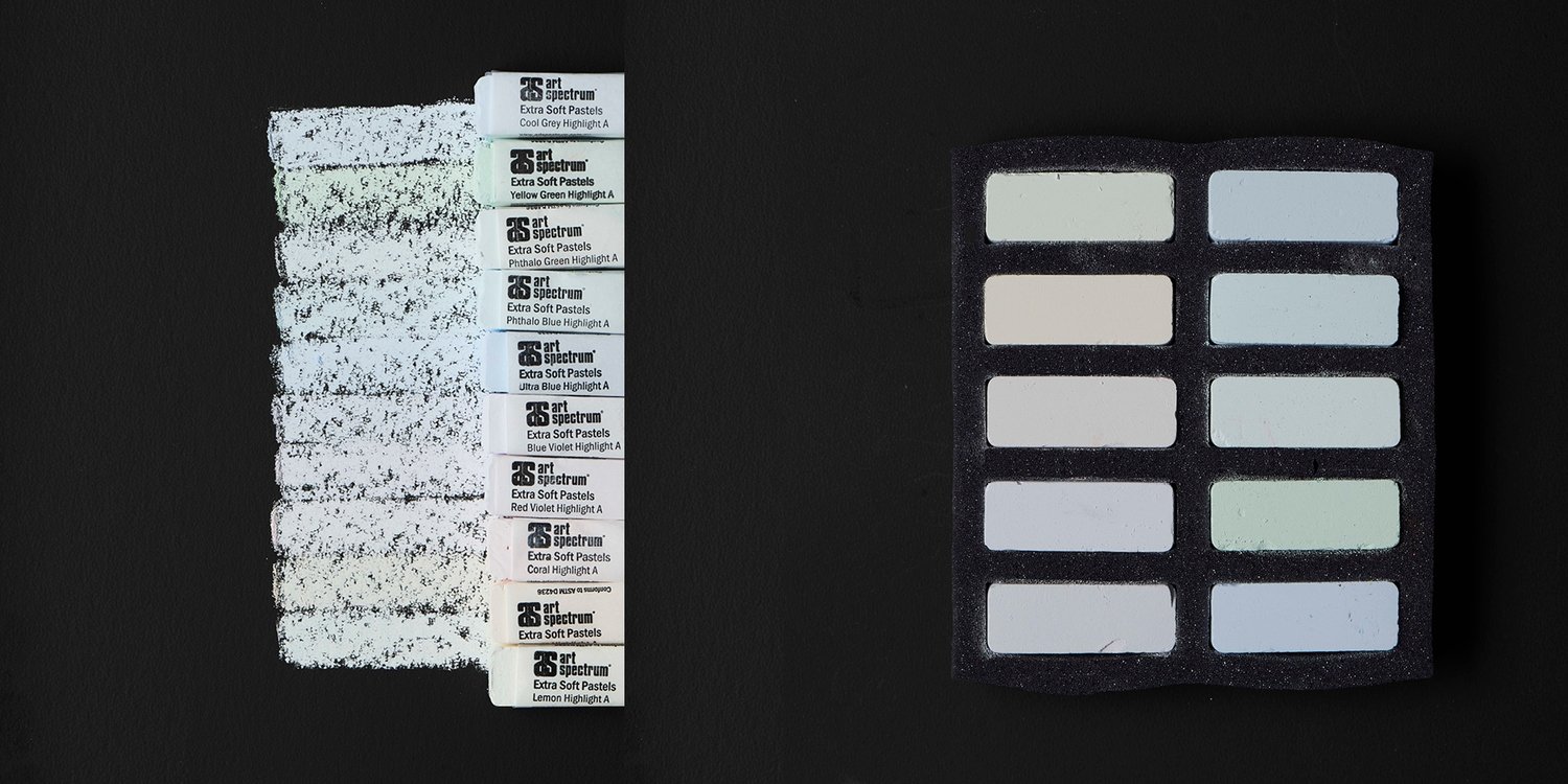 Art Spectrum Extra Soft Square Pastels - Highlights - Set of 10