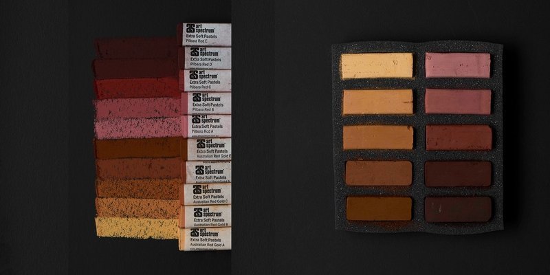 Art Spectrum Extra Soft Square Pastels - Australian Earths - Set of 10