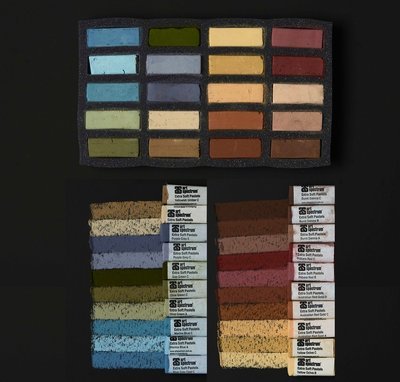Art Spectrum Extra Soft Square Pastels - Arid Landscape - Set of 20