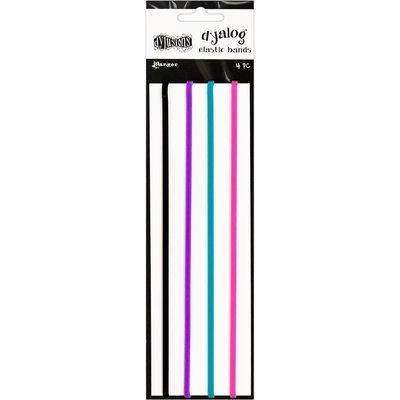 Dyan Reaveley&#39;s Dylusions Dyalog Elastic Bands - 4 pack