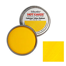 Enkaustikos Hot Cakes - Cadmium Yellow Medium 1.5oz - Encaustic Wax Paint