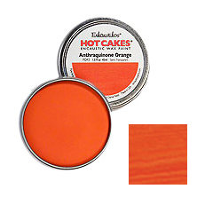 Enkaustikos Hot Cakes - Anthraquinone Orange 1.5oz - Encaustic Wax Paint