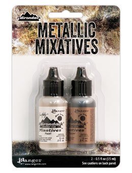 Tim Holtz Alcohol Ink - Metallic Mixatives - Pearl and Copper 