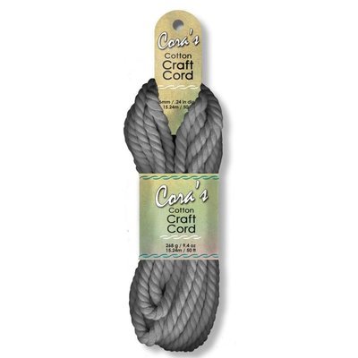 Cora&#39;s Cotton Craft Cord 6mm - Charcoal - Macrame