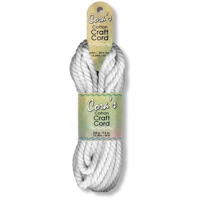 Cora&#39;s Cotton Craft Cord 6mm - White - Macrame