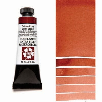 DANIEL SMITH - Quinacridone Burnt Scarlet 15ml Tube - Extra Fine Watercolour