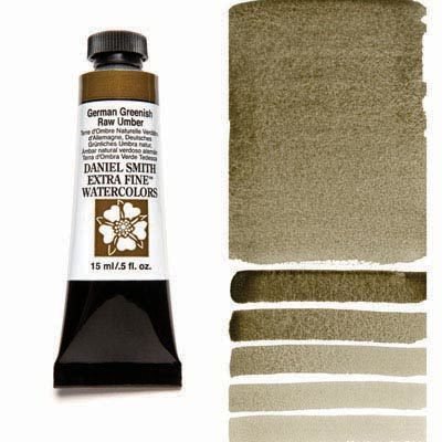 DANIEL SMITH - German Greenish Raw Umber 15ml Tube - Extra Fine Watercolour