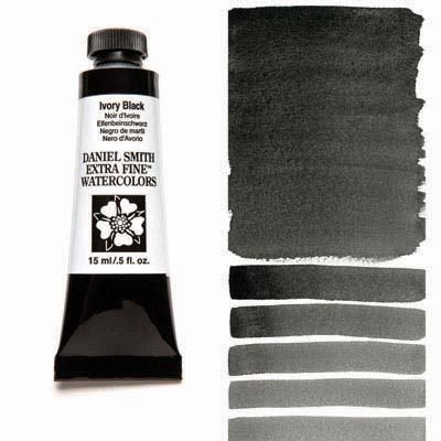 DANIEL SMITH - Ivory Black 15ml Tube - Extra Fine Watercolour