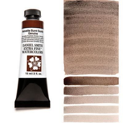 DANIEL SMITH - Hematite Burnt Scarlet Genuine 15ml Tube - Extra Fine Watercolour