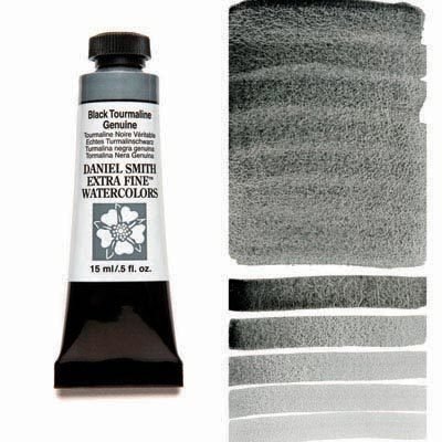 DANIEL SMITH - Black Tourmaline Genuine 15ml Tube - Extra Fine Watercolour