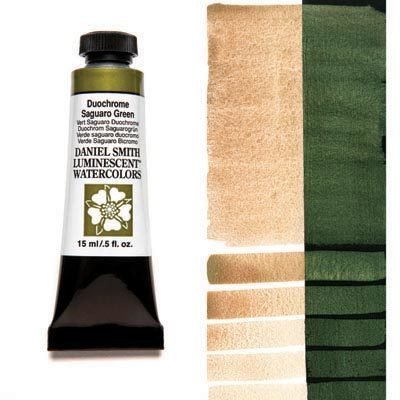 DANIEL SMITH - Duochrome Saguaro Green 15ml Tube - Luminescent Watercolour