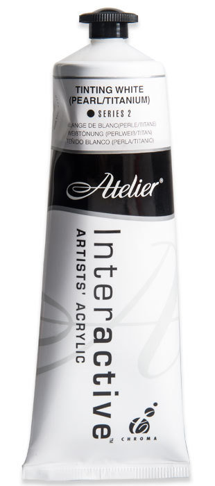 Atelier Interactive Artists Acrylic - Tinting White (Pearl Titanium) - 80ml Tube