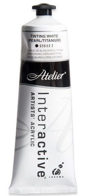 Atelier Interactive Artists Acrylic - Tinting White (Pearl Titanium) - 80ml Tube