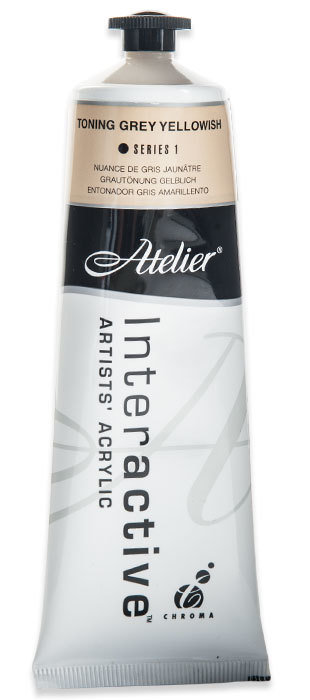 Atelier Interactive Artists Acrylic - Toning Grey Yellowish - 80ml Tube