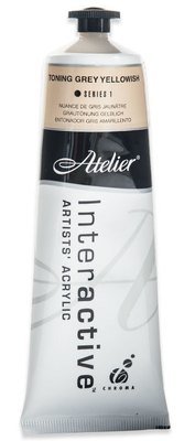 Atelier Interactive Artists Acrylic - Toning Grey Yellowish - 80ml Tube