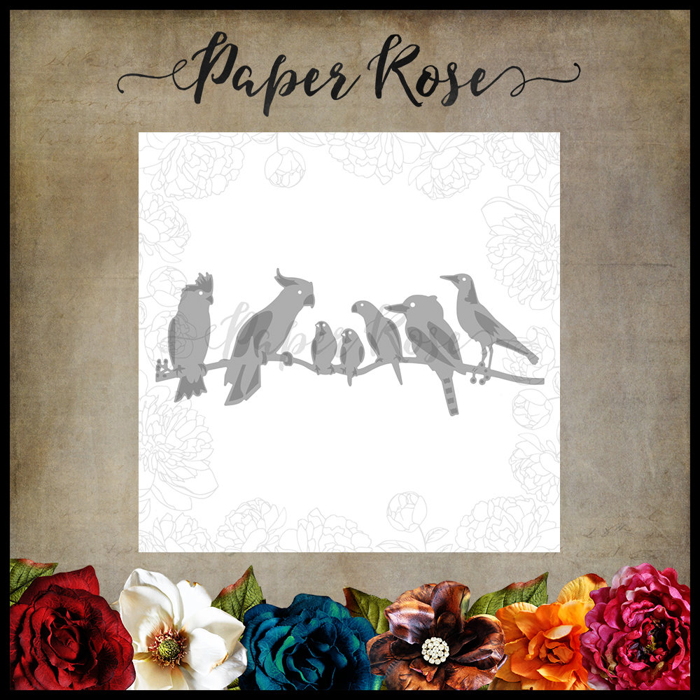 Paper Rose Die - Australian Birds 
