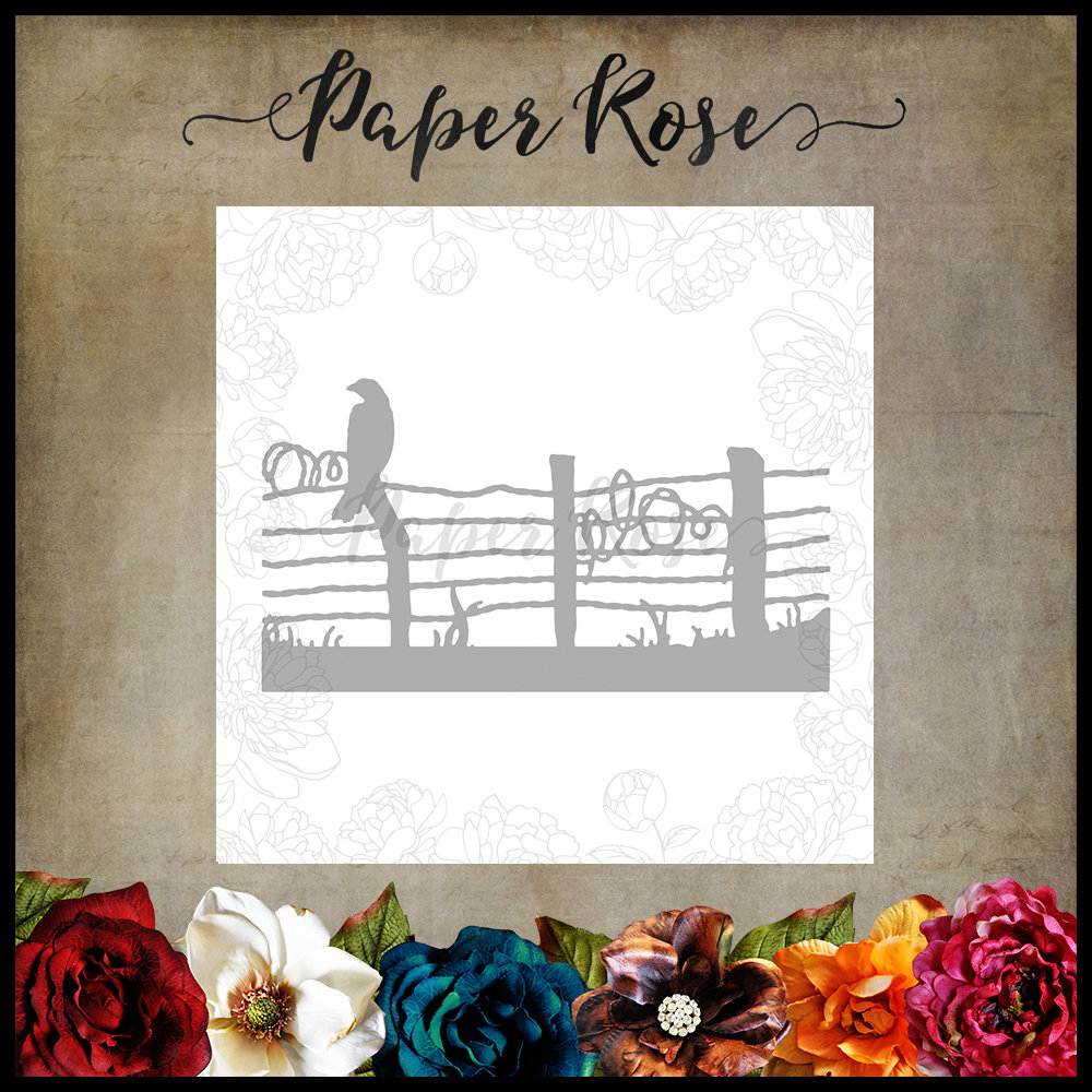 Paper Rose Die - Bird on Wire Fence