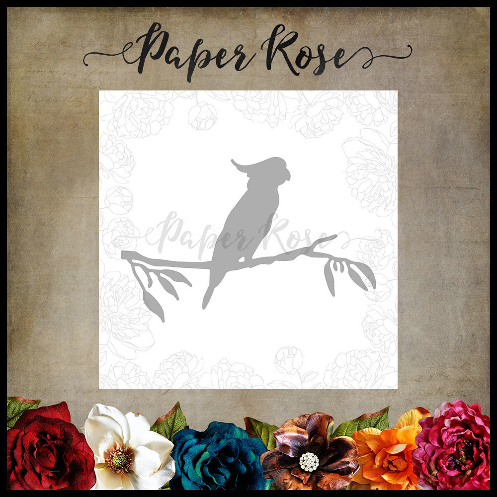 Paper Rose Die - Cockatoo on Branch