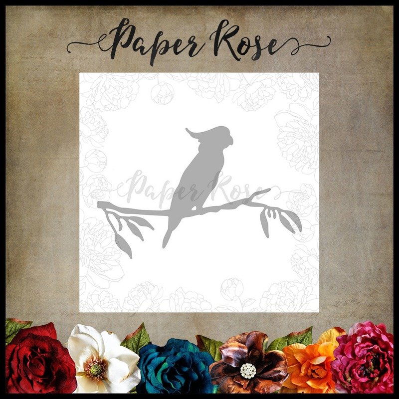 Paper Rose Die - Cockatoo on Branch