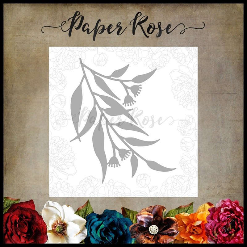Paper Rose Die - Gum Leaves 1