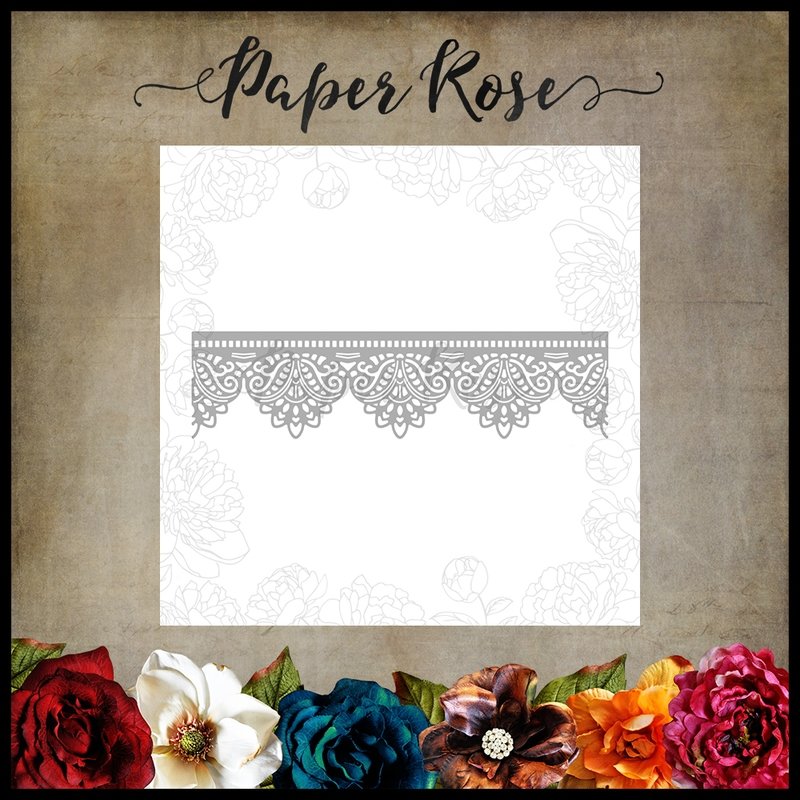 Paper Rose Metal cutting die - Madison Lace Edge