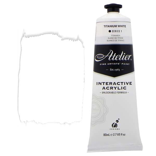 Atelier Interactive Artists Acrylic - Titanium White - 80ml Tube