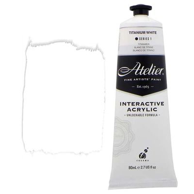 Atelier Interactive Artists Acrylic - Titanium White - 80ml Tube