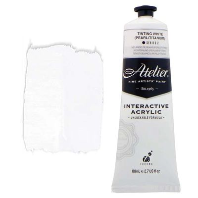 Atelier Interactive Artists Acrylic - Tinting White (Pearl Titanium) - 80ml Tube