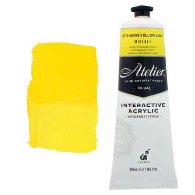 Atelier Interactive Artists' Acrylic - Arylamide Yellow Light - 80ml Tube