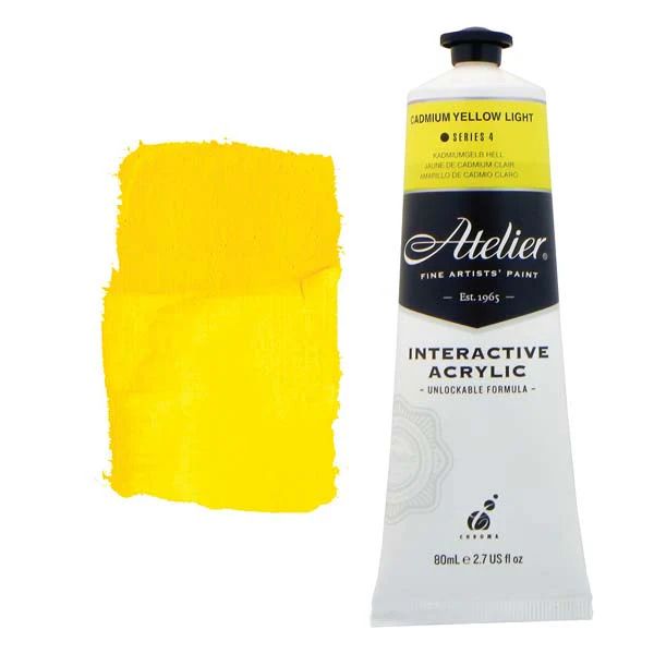 Atelier Interactive Artists Acrylic - Cadmium Yellow Medium - 80ml Tube