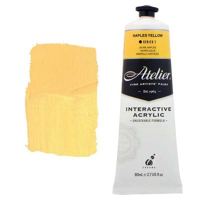 Atelier Interactive Artists Acrylic - Naples Yellow - 80ml Tube