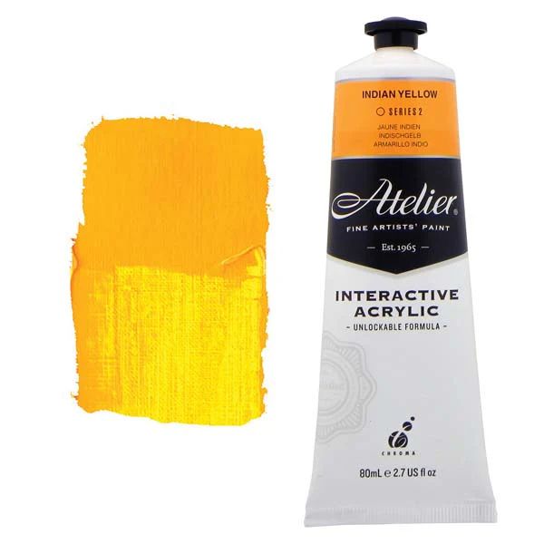 Atelier Interactive Artists Acrylic - Indian Yellow - 80ml Tube