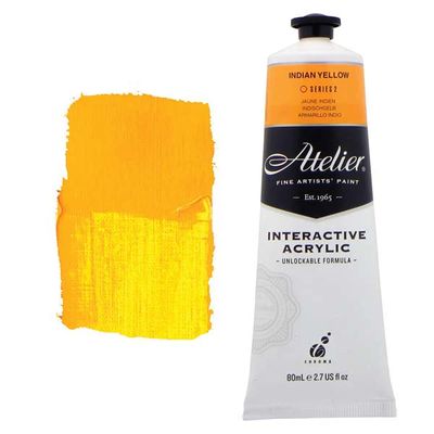 Atelier Interactive Artists Acrylic - Indian Yellow - 80ml Tube