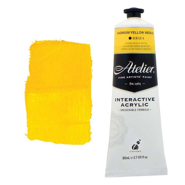 Atelier Interactive Artists Acrylic - Cadmium Yellow Deep - 80ml Tube