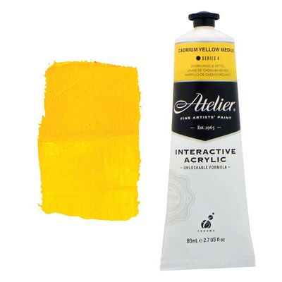 Atelier Interactive Artists Acrylic - Cadmium Yellow Deep - 80ml Tube