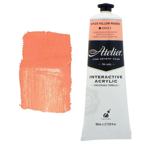 Atelier Interactive Artists Acrylic - Naples Yellow Reddish - 80ml Tube