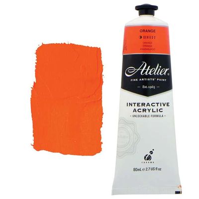 Atelier Interactive Artists Acrylic - Orange - 80ml Tube