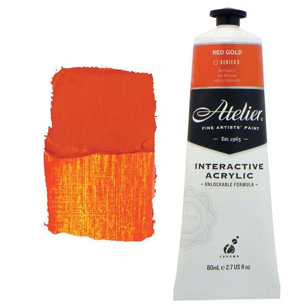 Atelier Interactive Artists Acrylic - Red Gold - 80ml Tube